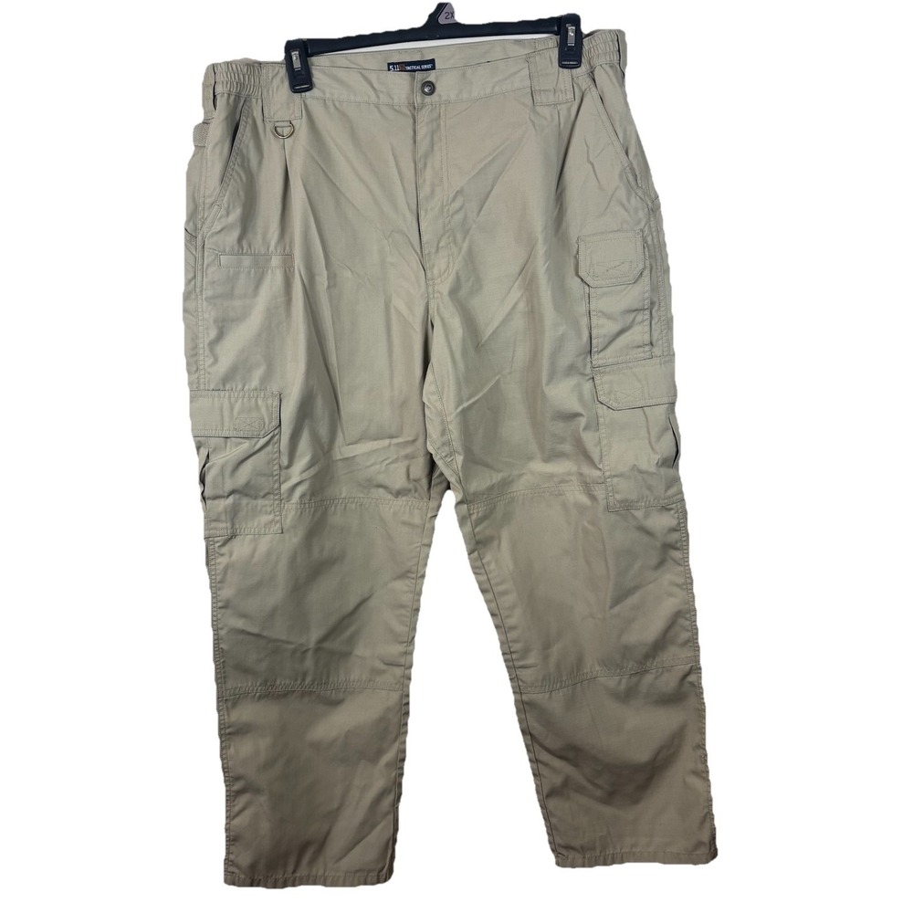 5.11 Tactical Series Pants Mens 42x30 Khaki Ripstop Cargo Utility Workwear 74273